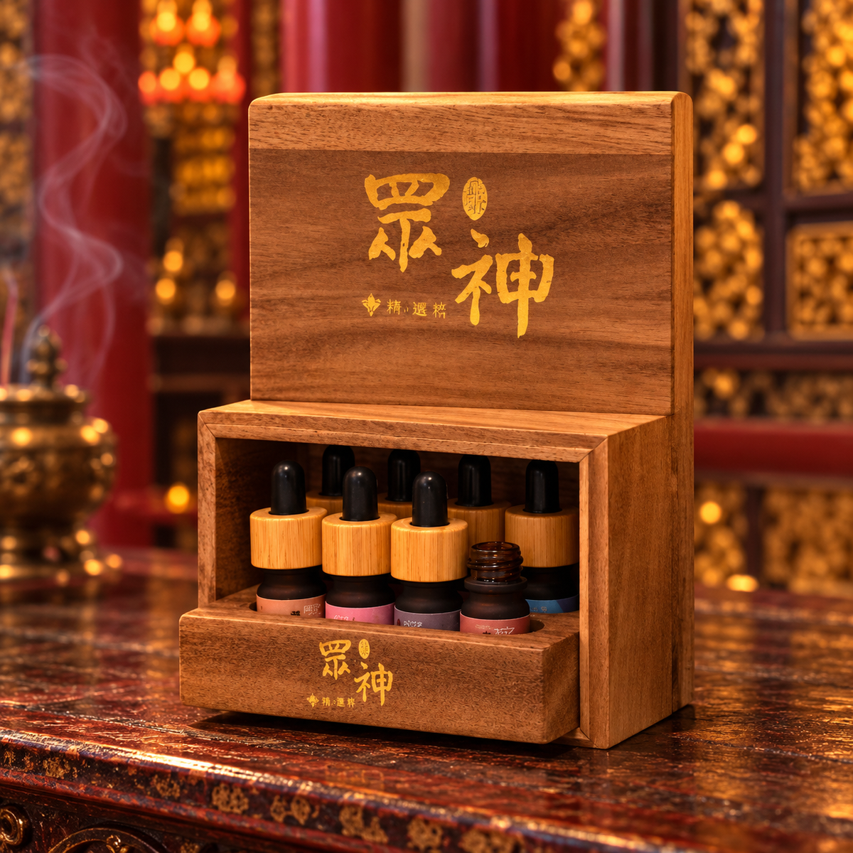 純.植然 | 眾神系列精油 | 八祇神明木盒收藏組