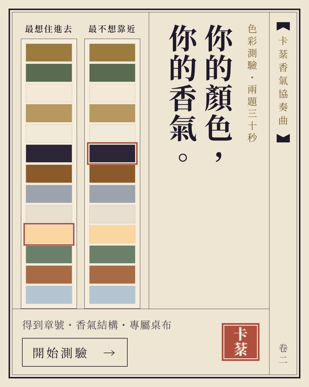 色彩測驗：你的顏色，你的香氣